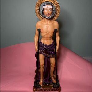 12" San Lazaro De Betania Resin Religious Figurine St Lazaruz of Bethany, New